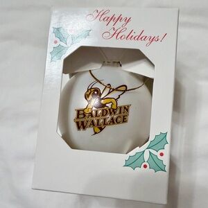 Baldwin Wallace Holiday Ornament - Merry Christmas Yellowjackets!